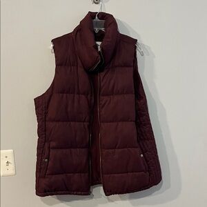 Old Navy Maroon Puffer Vest